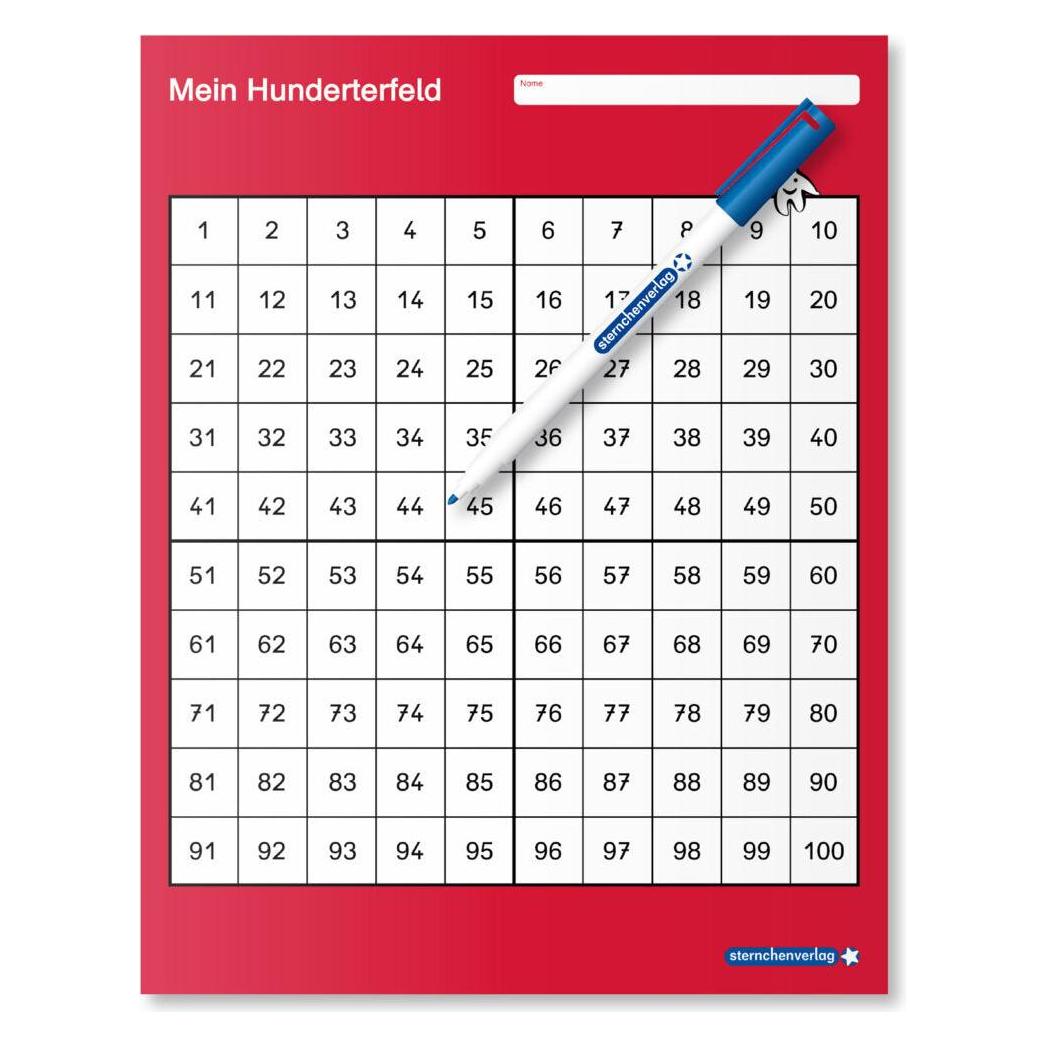 Sternchenverlag Mein Hunderterfeld mit Stift (Deutsch) (K5 045427091)