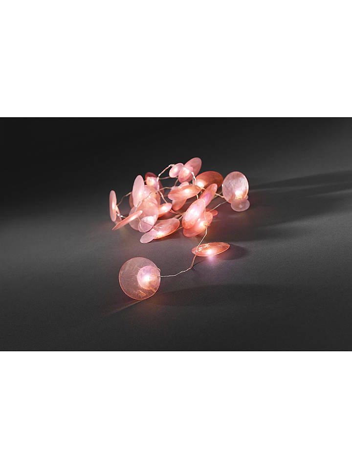 Konstsmide LED-Dekolichterkette "Perlmuttblättchen" in Rosa - onesize