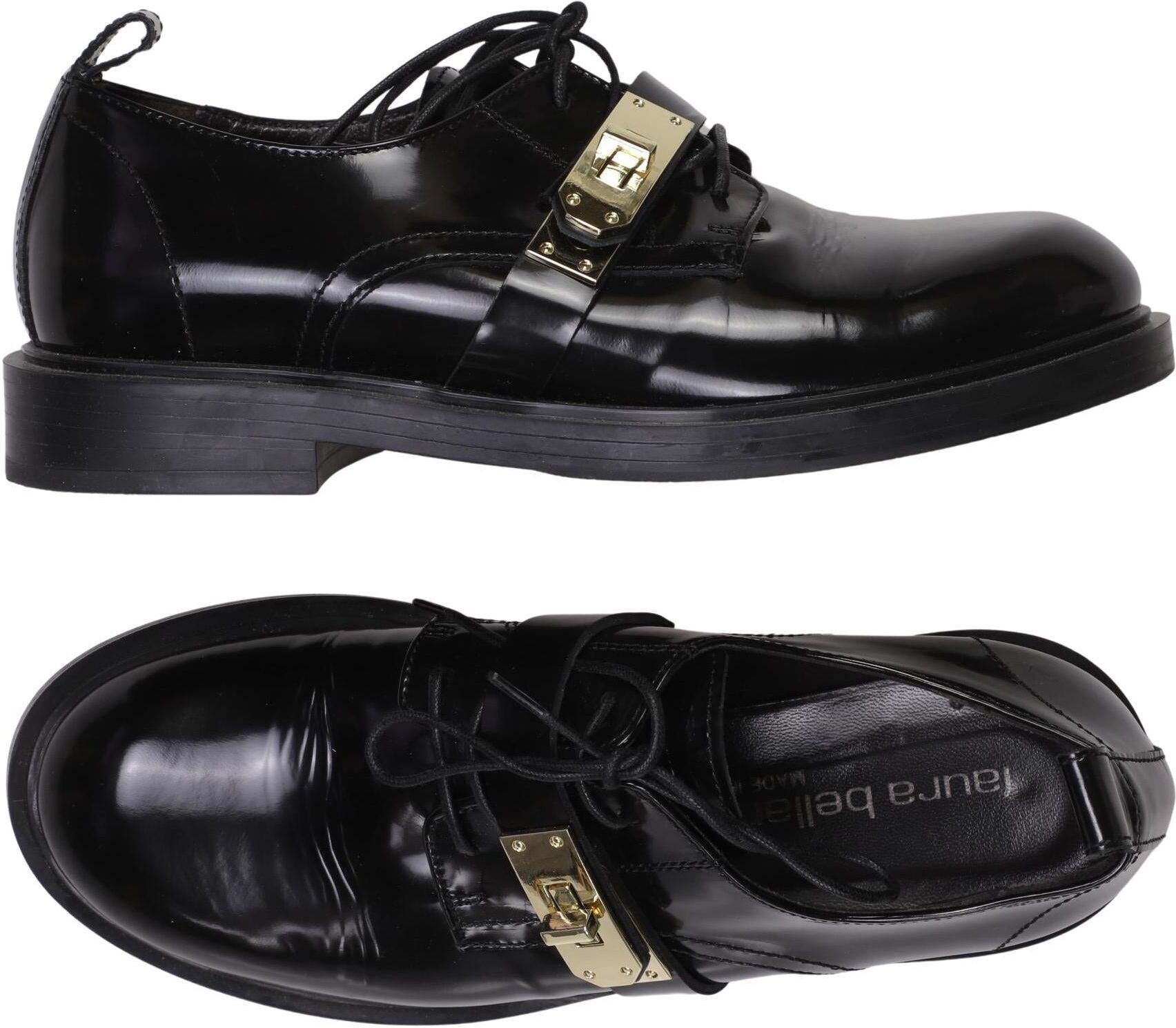Laura Bellariva Damen Halbschuh, Schwarz, Gr. EU 36, Leder - Second Hand