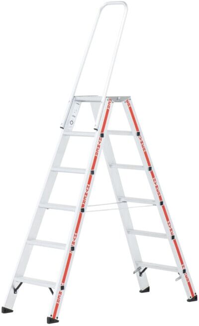 Escabeau avec étrier de retenue, 2x6 marches Hymer (807412)