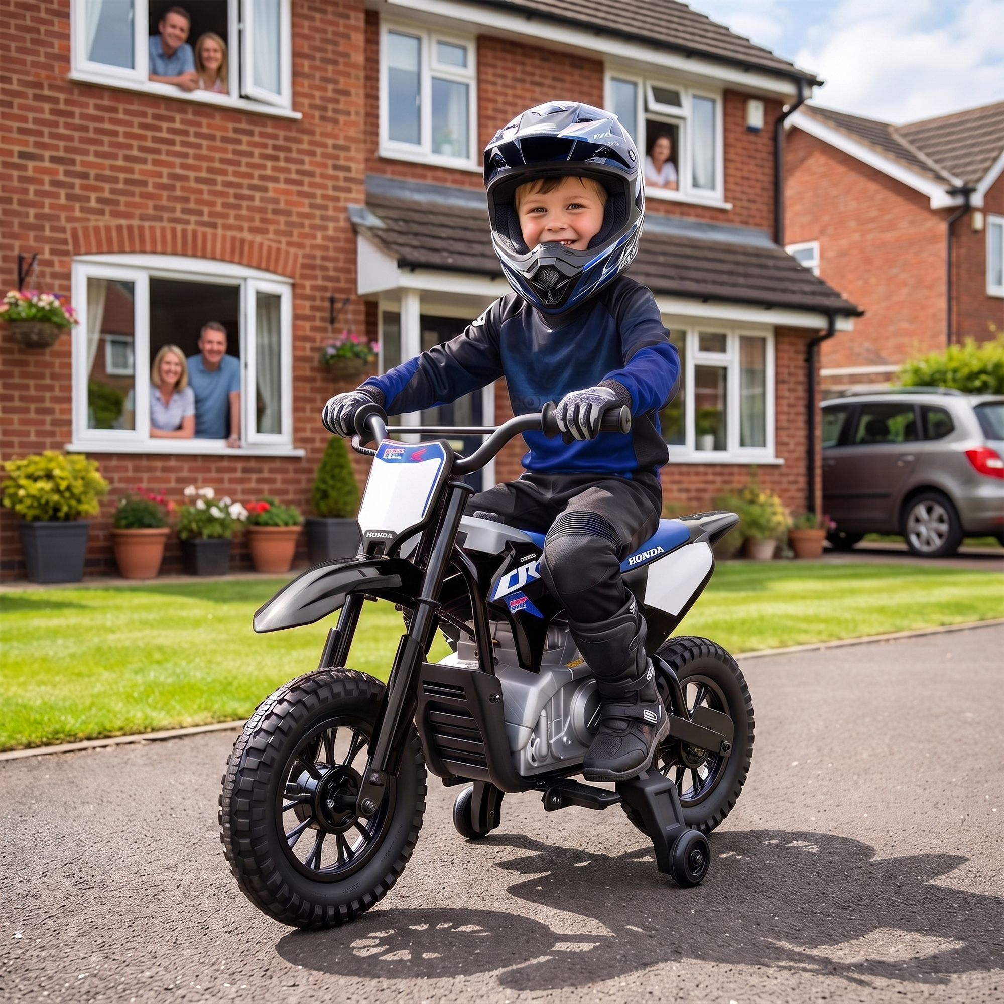 Aiyaplay Moto per bambini elettrica HONDA CRF 450R 12V con motore 35W e sospensione posteriore   Aosom Italy