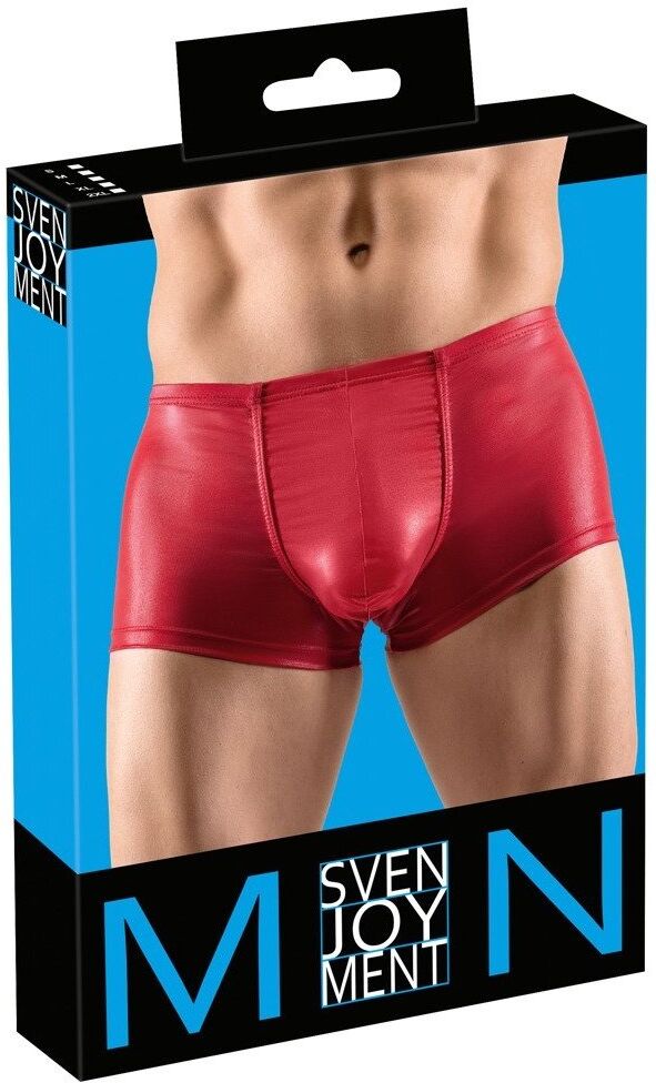 Svenjoyment Boxer effet push-up en matière brillante rouge