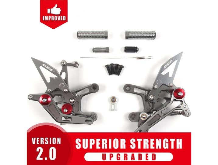 Arashi ZX10R QS ensemble arrière réglable pour KAWASAKI NINJA ZX-10R 2016 - 2020 repose-pieds repose-pieds arrière ZX 10R 2017 2018 2019 2020
