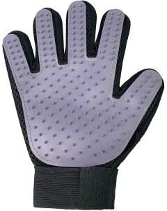 Uplift Essentials High Performance Grooming Glove Medical Grade Silicone Deshedding & Massage Mitt For Dogs & Cats grey Right