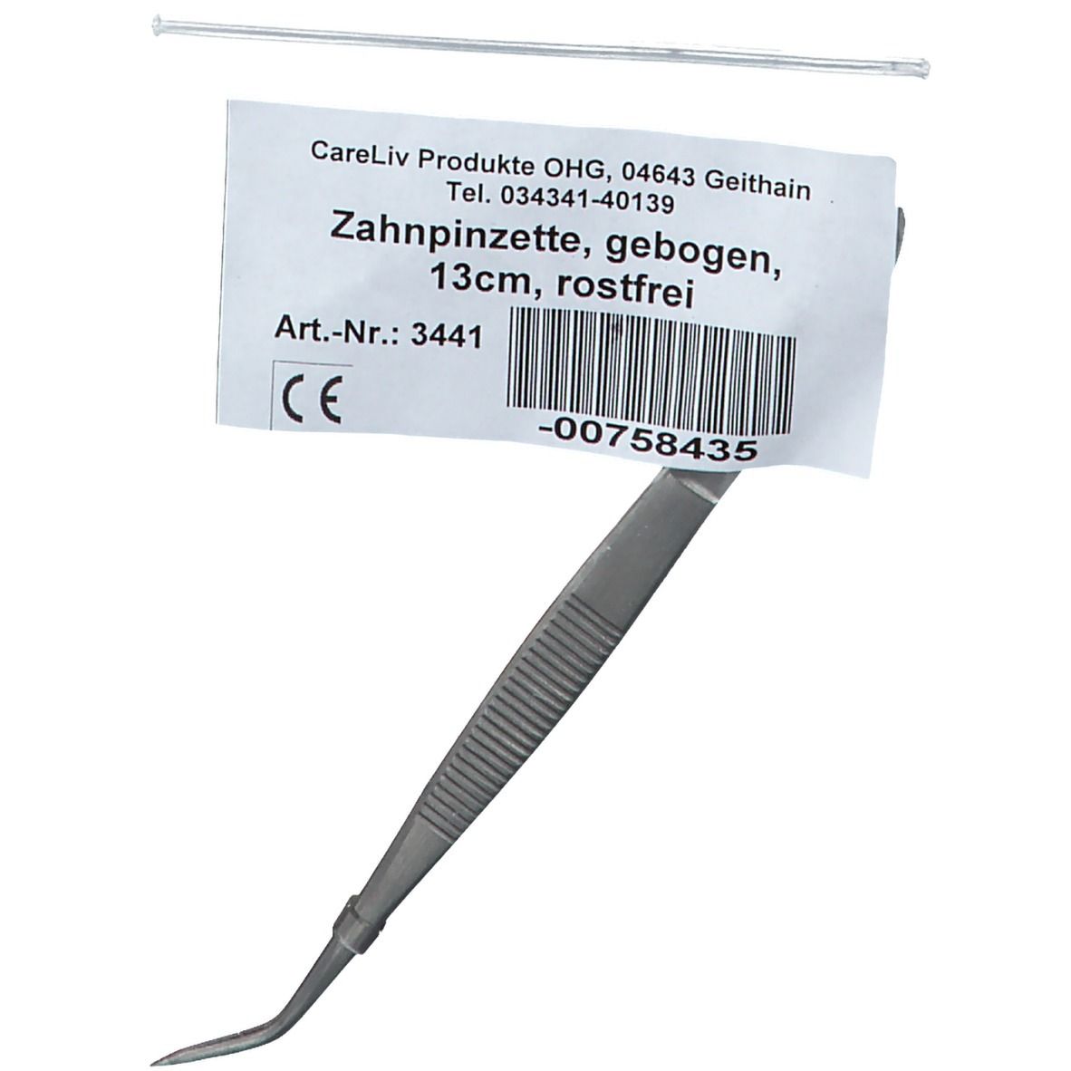 Pinzette Zahn gebogen 13 cm 1 St