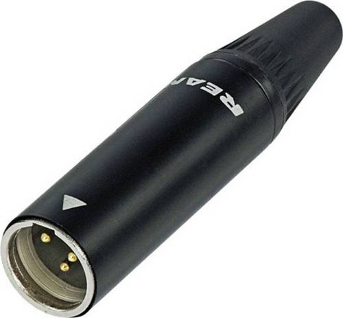 Rean AV RT3MC-B Miniatur-XLR-Steckverbinder Stecker, gerade Polzahl: 3 Schwarz