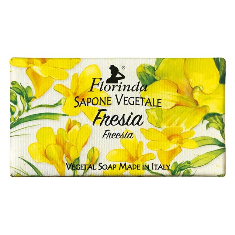 Florinda , Freesie, vegan & tierversuchsfrei, reinigend & pflegend, blumig, duftende Seife, Körper & (100 g) (42367596)