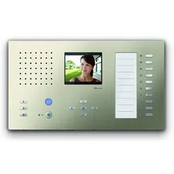 TCS CAI2200-0152 Video Innenstation zum Freisprechen Serie Carus ADAPTO + 10 Tasten, Aufputzmontage champagner CAI22000152