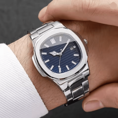 Inspire Essentials Luxury Square Dial Mens Quartz Watch Stainless Steel Business Style a