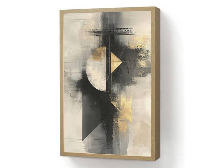 OnlyWow Wandleuchte MIT Akku Abstrakt - Schwarz - Farbe - Modern 40x60 cm, Grau, Rechteckig, LED integrated, 40x60x8 cm, Lampen & Leuchten, Innenbeleuchtung, Wandleuchten