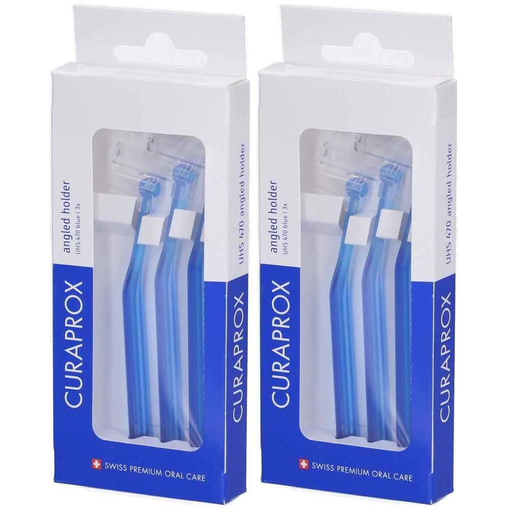 Curaprox UHS 470 Halter blau x2 2x3 St