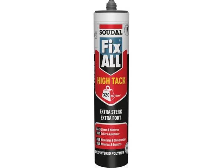 SOUDAL - Mastic colle MS polymère FIX ALL High Tack noir cartouche 290ml - 100272