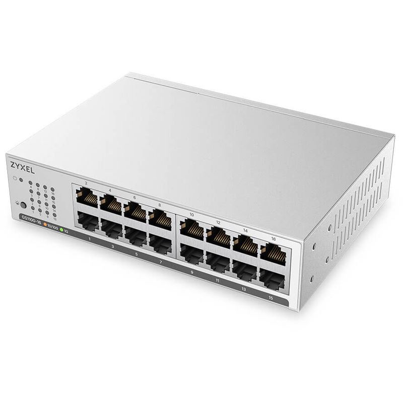Zyxel GS1100-16 16-Port Gigabit Unmanaged Switch V4