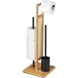 WENKO Stand WC-Garnitur Mod. Rivalta Allegre, aus Rattan und Bambus