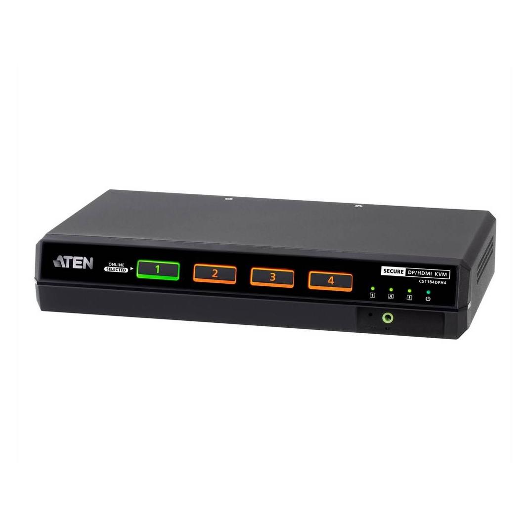 Aten CS1184DPH4 4-Port USB 5K DP/HDMI Universal Secure KVM Switch (CS1184DPH4)