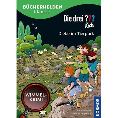 Die drei ??? Kids, Bücherhelden 1. Klasse, Diebe im Tierpark, Gebundene Ausgabe von Anne Scheller, Kosmos, 978-3-440-18074-7