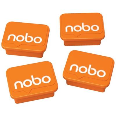 Nobo Magnet eckig 18x22mm orange VE=10x4 Stück