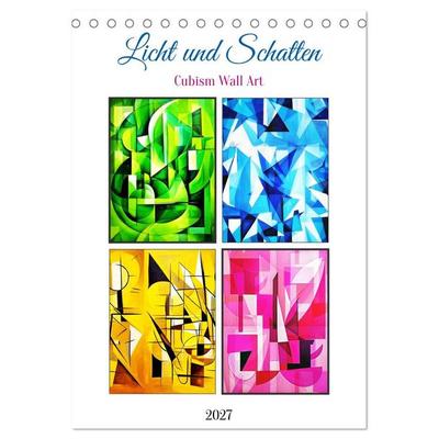 Licht und Schatten. Cubism Wall Art (Tischkalender 2027 DIN A5 hoch), CALVENDO Monatskalender