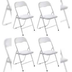 CLP 4er Set Klappstuhl Felix weiß/weiß