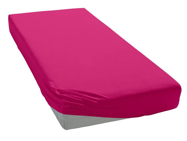Spannbettlaken GOODPRODUCT PAPRIKA Microfaser-Jersey und warme Fleece-Qualität , pink, B:120cm L:200cm, Microfaser-Jersey, Obermaterial: 100% Polyester, Bettlaken, Spannbettlaken, Bettlaken Laken Spannbettuch, schnelltrocknend