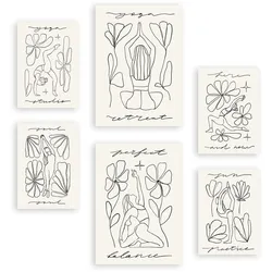 POSTER Set Mit 6 Yoga Musen 4 A3 & A4 Rahmenlos