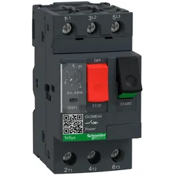 Schneider Electric GV2ME04 Motorschutzschalter, 3p, 0,4-0,63A, Tasterbetätigung, Schraubanschluss