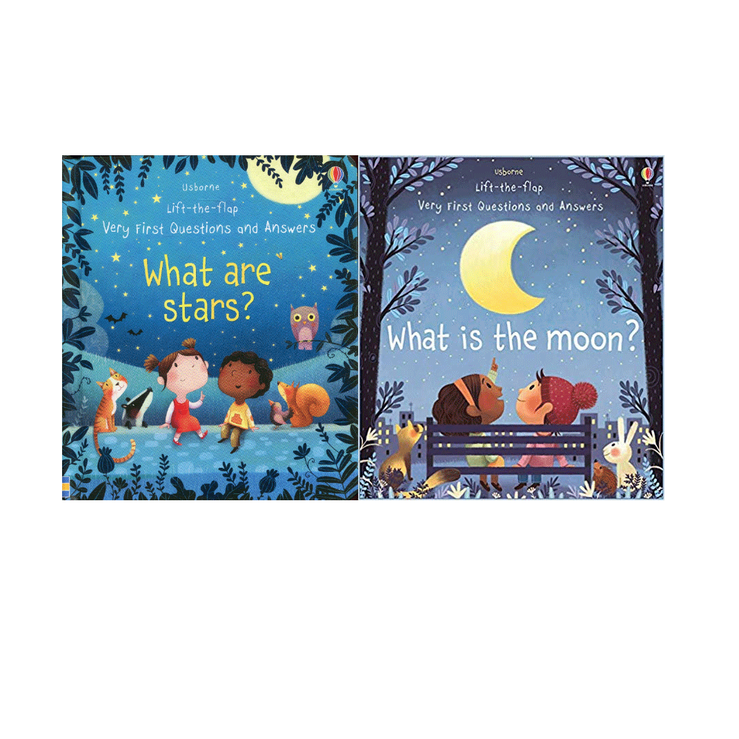 Usborne Lift-the-Flap Space Books – What Are Stars? & What Is the Moon? 2 Book Set