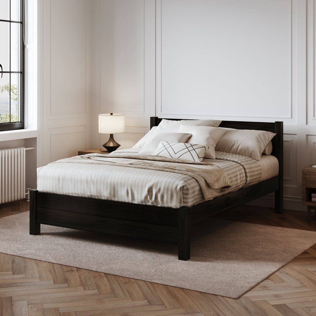 Mercury Edgecumbe Solid Wood Bed Black Wash Emperor (7')