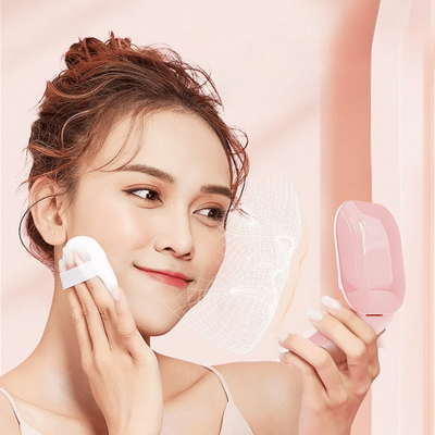 Inspire Essentials Portable LED Makeup Mirror With 3x Magnification Touch Control And USB Charging white