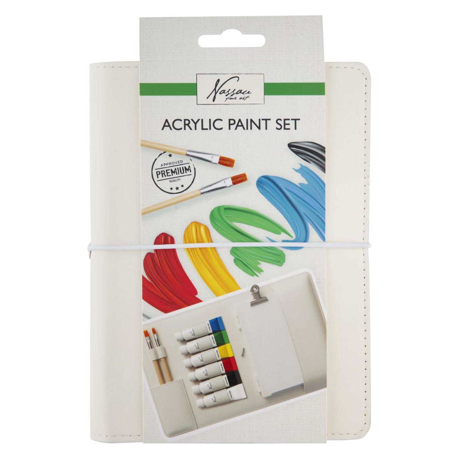Grafix Nassau Acryl-Aufbewahrungsmappe inkl. Farben und Pinsel (68619202)