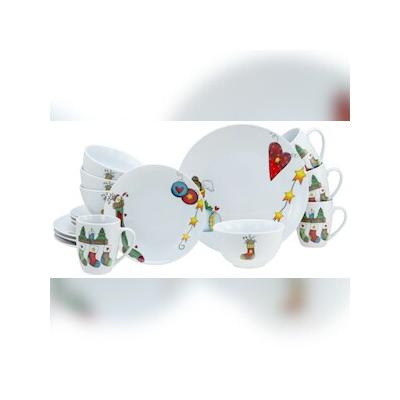 CreaTable Luna Socken Kombiservice 16-tlg Porzellan