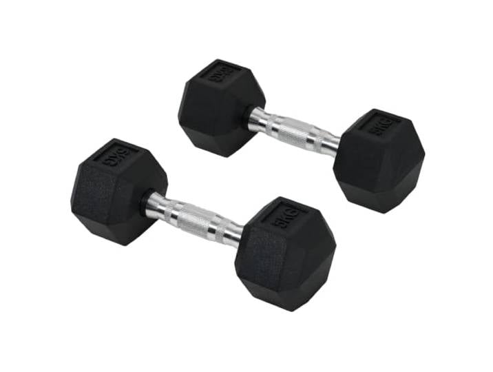 HOMCOM 2 x 4/5/6/8/10/12\,5/15/20 Kg Ensemble d'Haltères Courtes Noir Haltères Musculation\, Entraînement Musculaire\, Haltérophilie\, Métal Caoutchouc\, Fitness pour Homme Femme