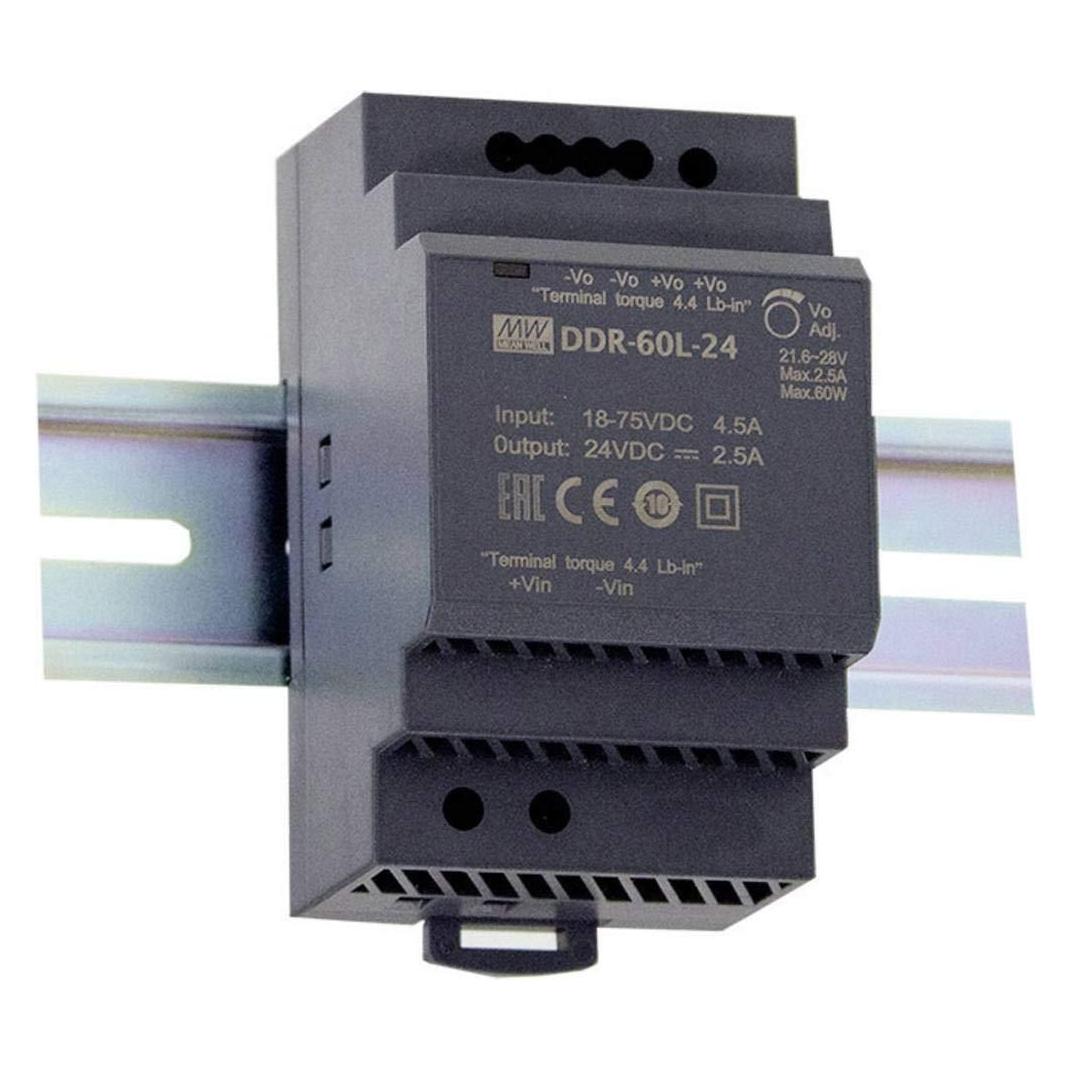 MeanWell MEAN WELL DDR-60G-24, 60 W, 24 V, RoHS, 52,5 mm, 54,5 mm, 90 mm (DDR-60G-24)