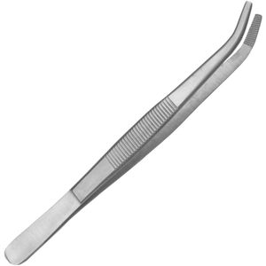 May Kochpinzette PI-0093, 20cm, gebogen, aus Edelstahl