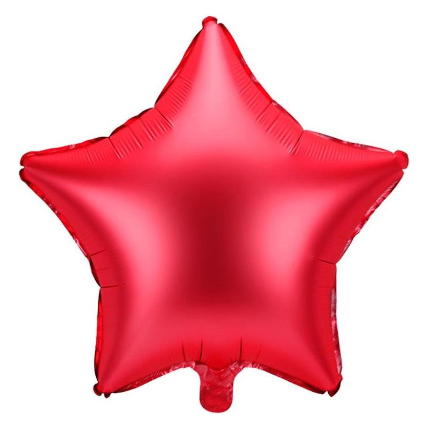 Partydeco Roter Stern Ballon 48cm (1x) (FB3S-007)