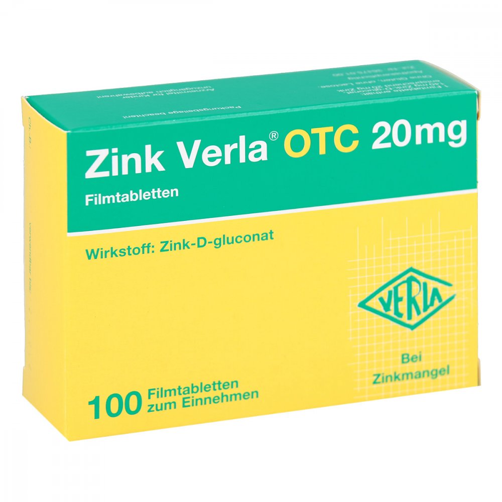 Verla-Pharm Arzneimittel GmbH & Co. KG Zink Verla OTC 20mg 03000549