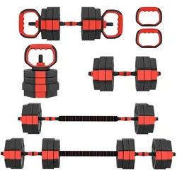 SPORTNOW 6-in-1 Hantelset Kurzhantel Set Kurzhanteln Langhanteln verstellbar 25 KG