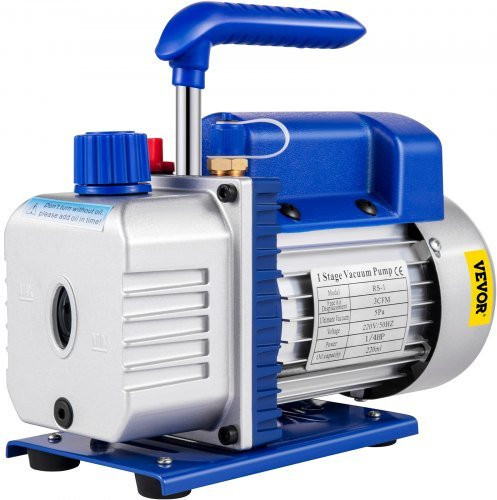 Vevor Vacuümpomp 1/4HP 3CFM 220V 50HZ Blauw