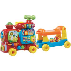 vtech Rutschauto 181904, ABC-Eisenbahn, ab 1 Jahr, bunt, mit Anhänger, Licht und Sound