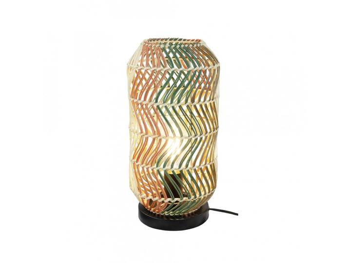 Lampe en rotin & métal