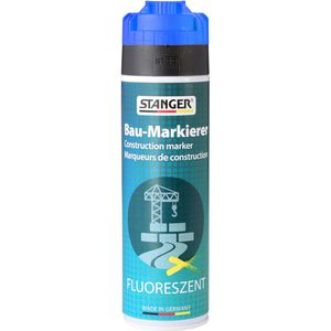 Stanger Markierungsspray Bau-Markierer, neonblau, fluoreszierend, Langzeit, 500 ml