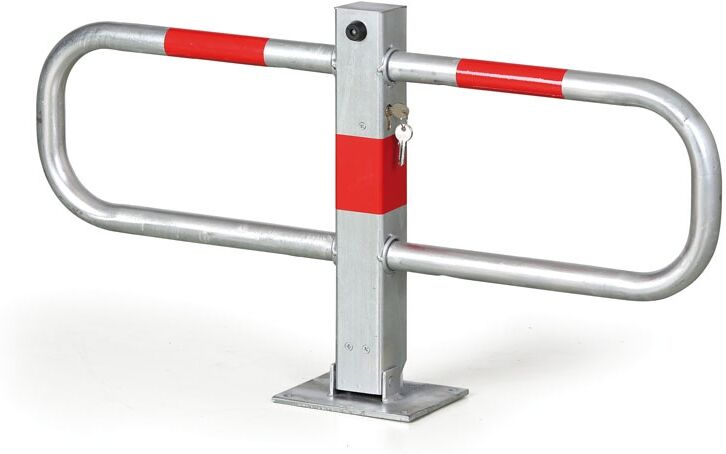B2B Partner Parkplatzsperre - Absperrpfosten mit Stoßdämpfung, Höhe 510 mm