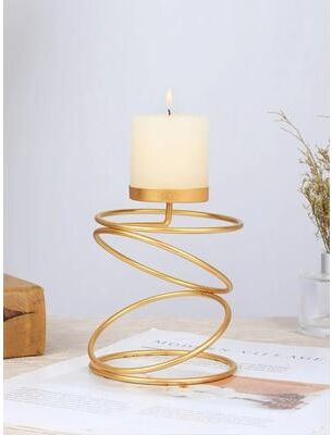 Uplift Essentials Ins Luxury Style Metal Candle Holder golden