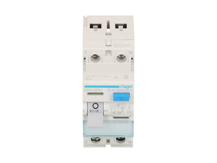 Hager FI-Schutzschalter 1P+N 25A 30mA Typ A 6kA