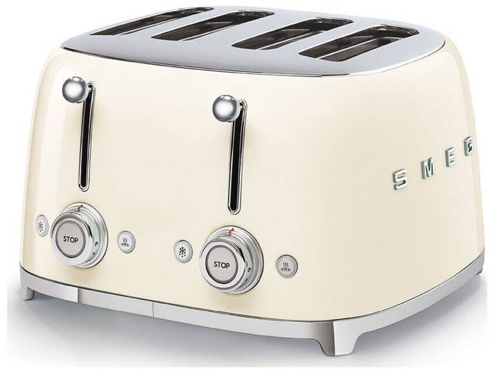 Smeg 4-Schlitz-Toaster Tsf03Creu Crème