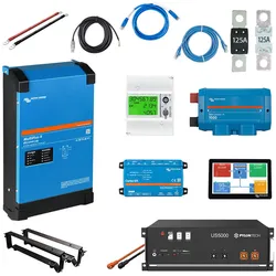 HUSATECH PowerSet 1 Phasig mit Victron MultiPlus II 48/3000/35-32 und 4,8 kWh Pylontech US5000 Speicher