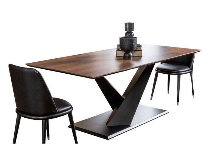 JVmoebel Esstisch Moderner Säulentisch in Braun mit eleganter Ästhetik (Esstisch, 1-St., 1x Esstisch), Made in Europa