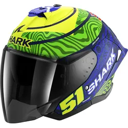 Shark Skwal Jet Cup Replica Granado, Jethelm - Matt Blau/Neon-Gelb/Neon-Grün - S