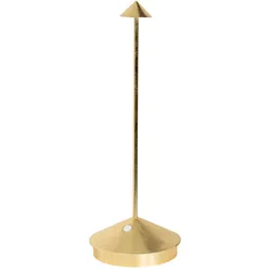 Zafferano Pina Pro Gold Leaf Wiederaufladbare und dimmbare kabellose LED-Tischlampe, Safran, 2200-2700-3000 K
