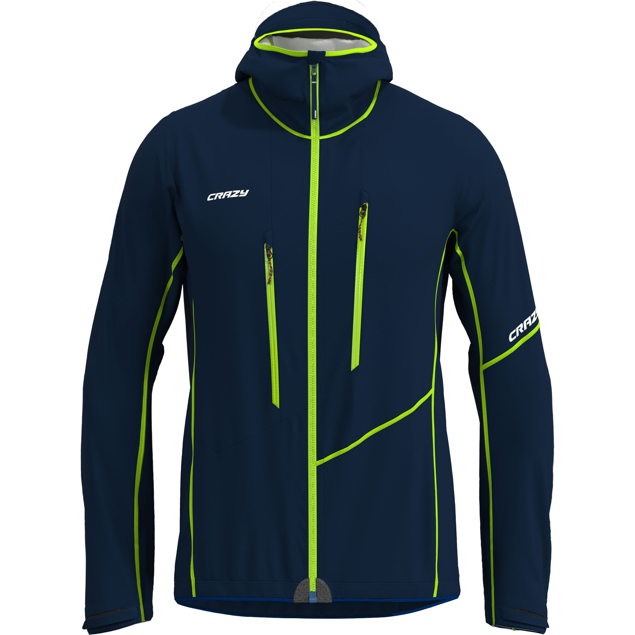 Crazy Boosted Proof 3L Herren Regenjacke blau Größe M Trekking Klein verpackbar Wasserabweisend